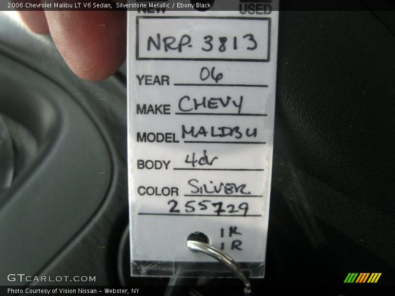 Silverstone Metallic / Ebony Black 2006 Chevrolet Malibu LT V6 Sedan