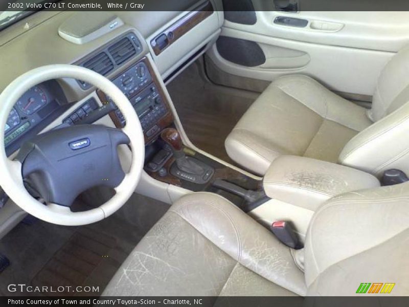 White / Gray 2002 Volvo C70 LT Convertible