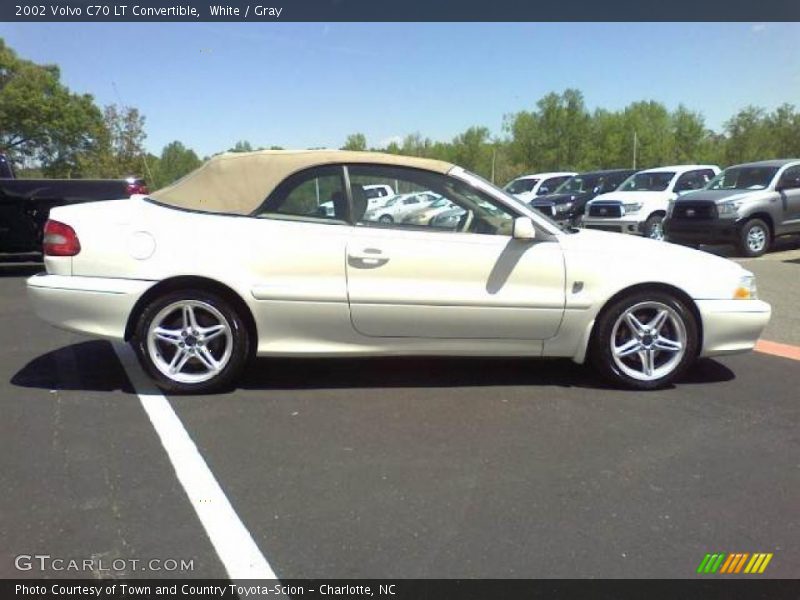 White / Gray 2002 Volvo C70 LT Convertible