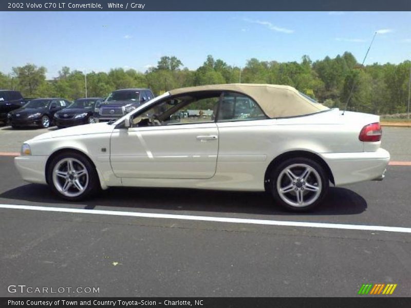 White / Gray 2002 Volvo C70 LT Convertible