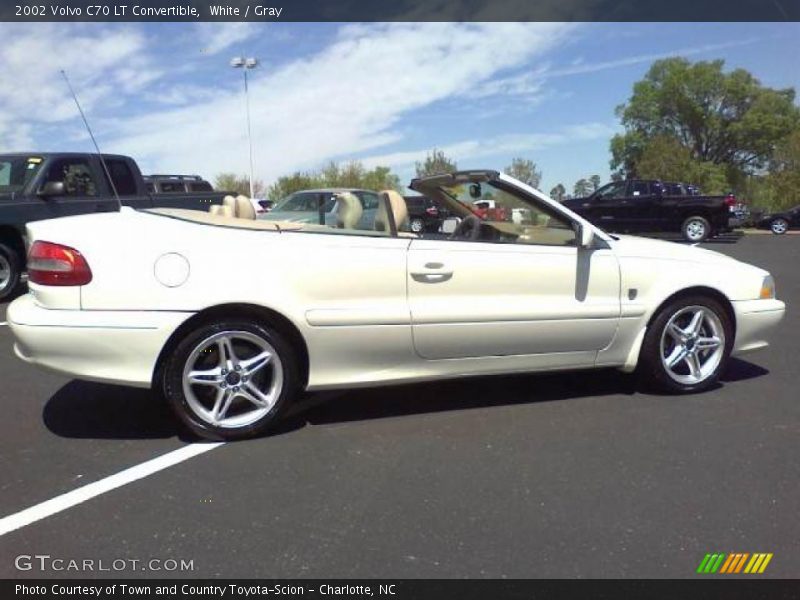 White / Gray 2002 Volvo C70 LT Convertible