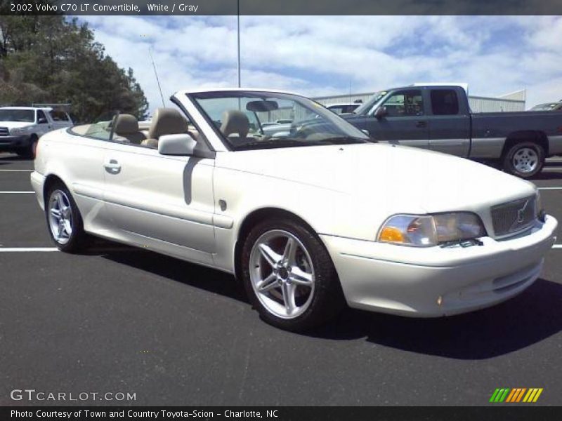 White / Gray 2002 Volvo C70 LT Convertible