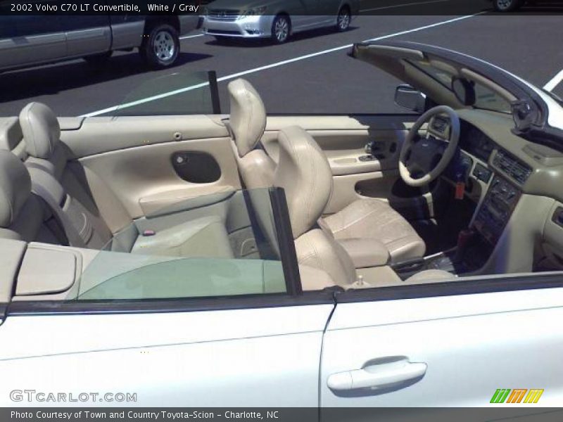 White / Gray 2002 Volvo C70 LT Convertible