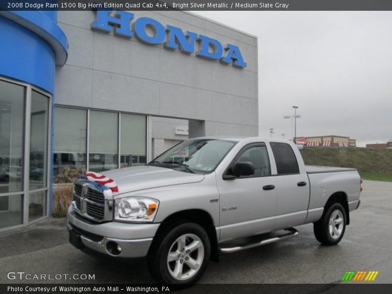 Bright Silver Metallic / Medium Slate Gray 2008 Dodge Ram 1500 Big Horn Edition Quad Cab 4x4