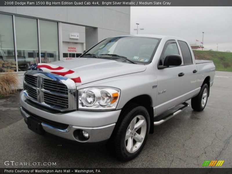 Bright Silver Metallic / Medium Slate Gray 2008 Dodge Ram 1500 Big Horn Edition Quad Cab 4x4