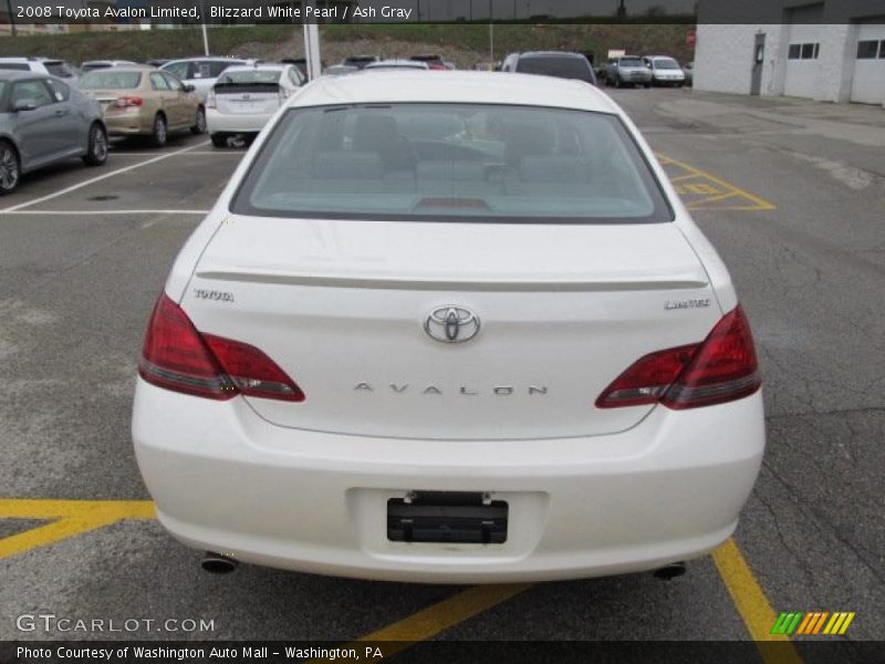 Blizzard White Pearl / Ash Gray 2008 Toyota Avalon Limited