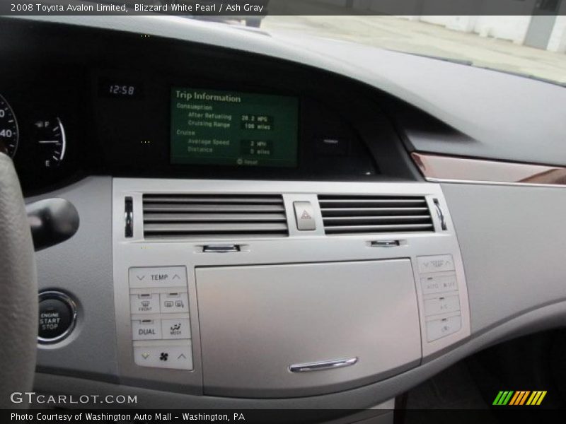 Blizzard White Pearl / Ash Gray 2008 Toyota Avalon Limited