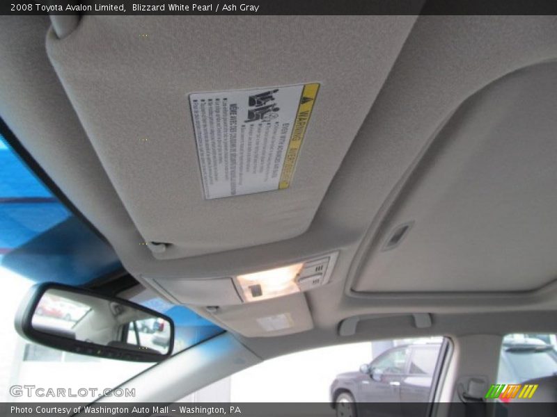 Blizzard White Pearl / Ash Gray 2008 Toyota Avalon Limited