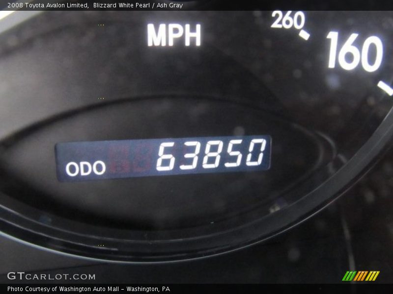 Blizzard White Pearl / Ash Gray 2008 Toyota Avalon Limited