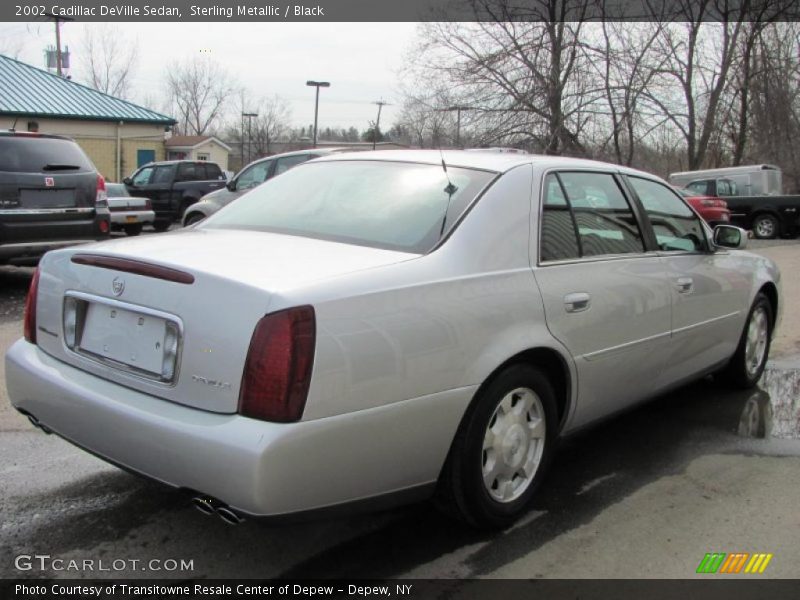 Sterling Metallic / Black 2002 Cadillac DeVille Sedan