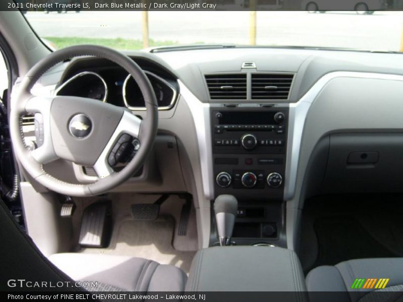Dark Blue Metallic / Dark Gray/Light Gray 2011 Chevrolet Traverse LS