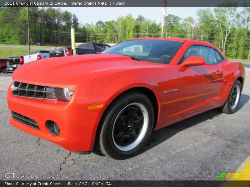 Inferno Orange Metallic / Black 2011 Chevrolet Camaro LS Coupe