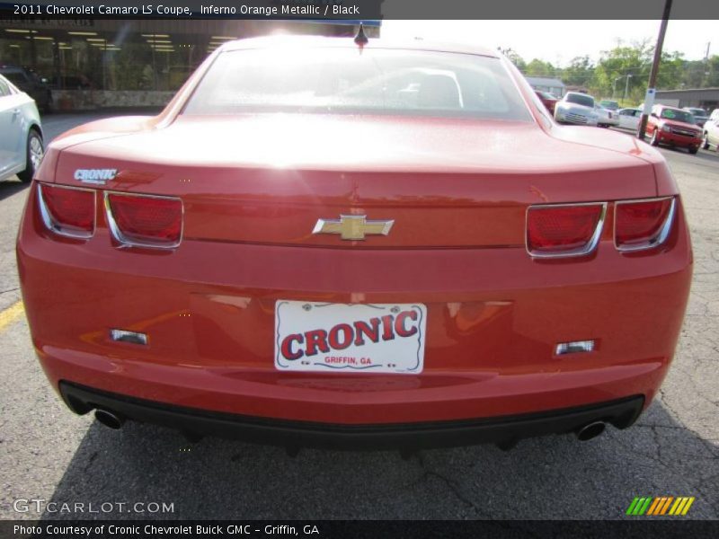 Inferno Orange Metallic / Black 2011 Chevrolet Camaro LS Coupe