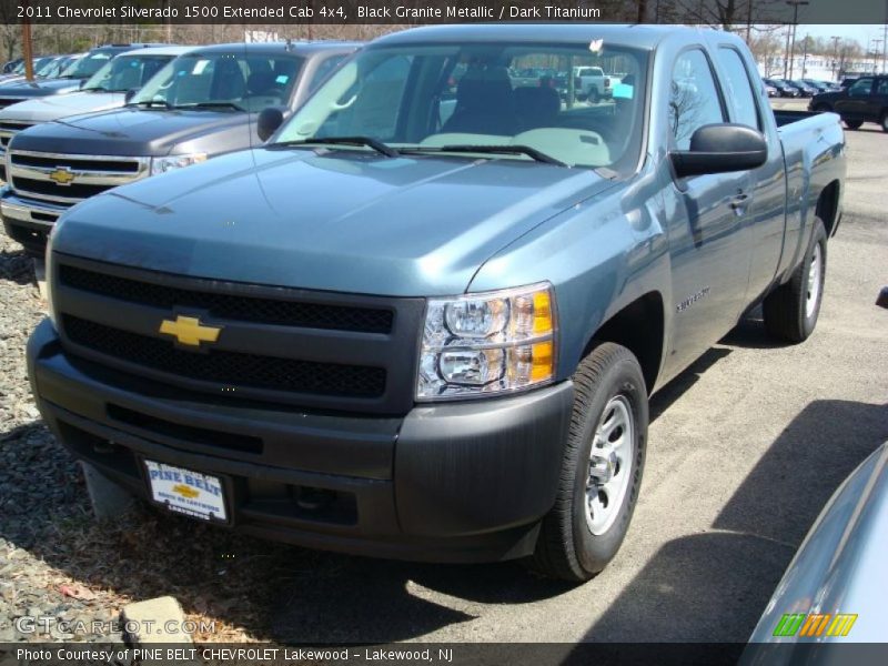 Black Granite Metallic / Dark Titanium 2011 Chevrolet Silverado 1500 Extended Cab 4x4