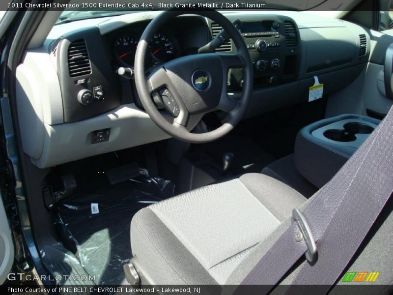 Black Granite Metallic / Dark Titanium 2011 Chevrolet Silverado 1500 Extended Cab 4x4