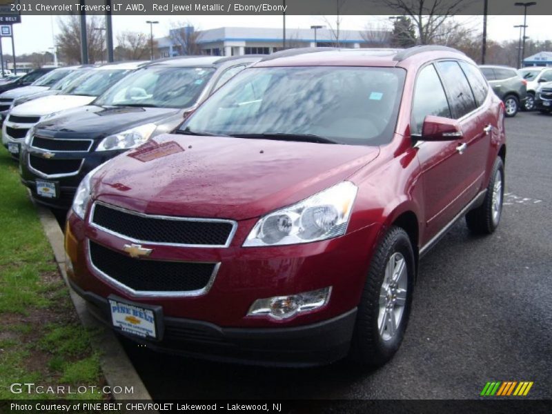 Red Jewel Metallic / Ebony/Ebony 2011 Chevrolet Traverse LT AWD