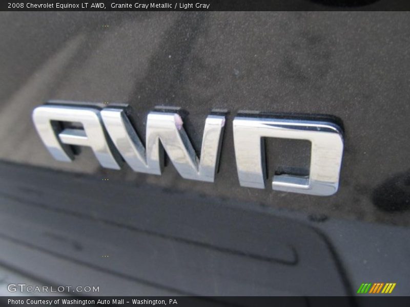 Granite Gray Metallic / Light Gray 2008 Chevrolet Equinox LT AWD