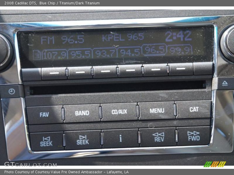Blue Chip / Titanium/Dark Titanium 2008 Cadillac DTS