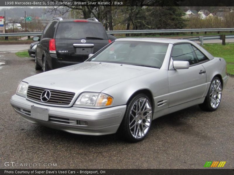 Brilliant Silver Metallic / Black 1998 Mercedes-Benz SL 500 Roadster