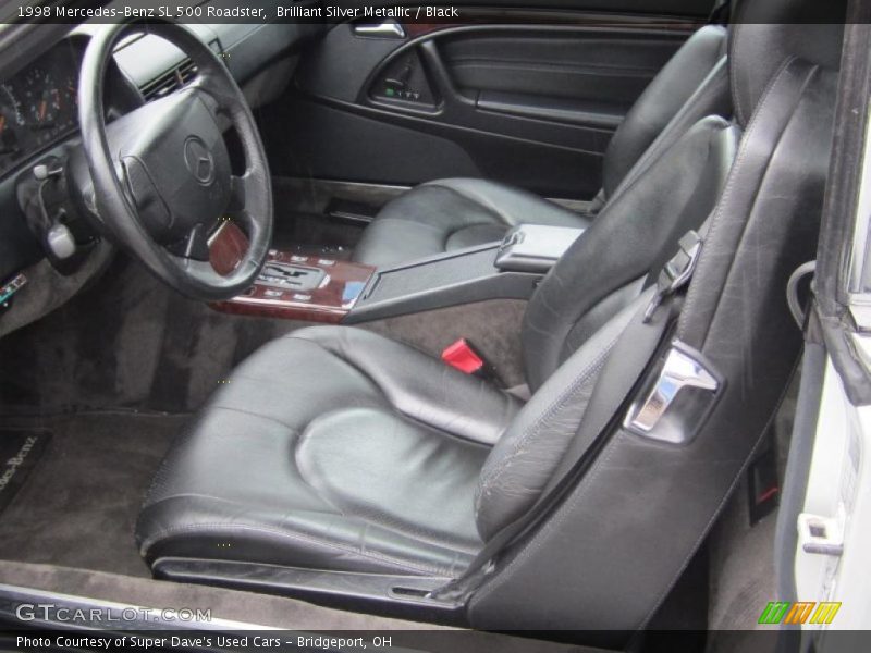 Brilliant Silver Metallic / Black 1998 Mercedes-Benz SL 500 Roadster
