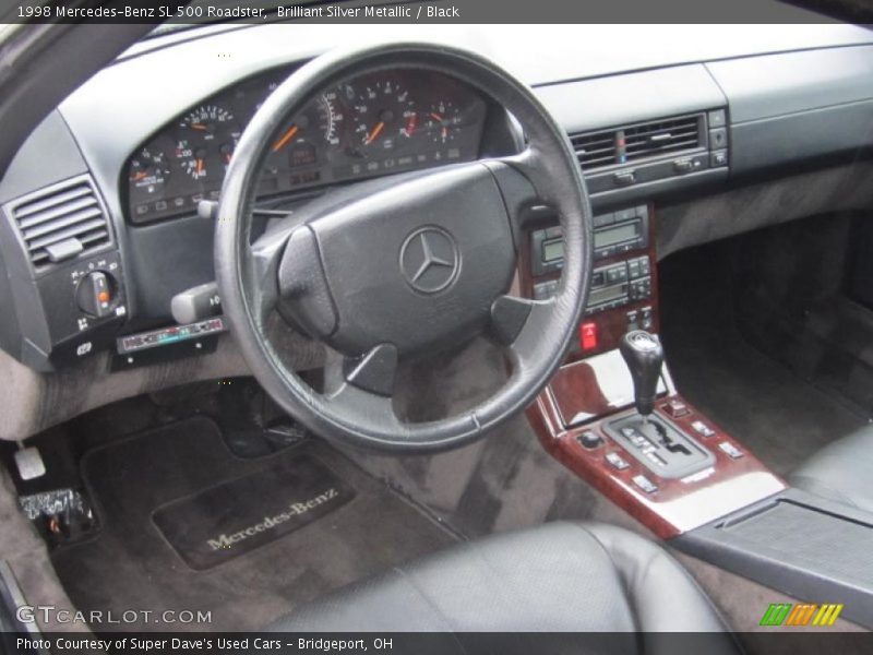 Brilliant Silver Metallic / Black 1998 Mercedes-Benz SL 500 Roadster