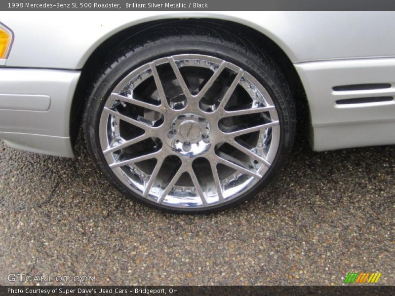Brilliant Silver Metallic / Black 1998 Mercedes-Benz SL 500 Roadster