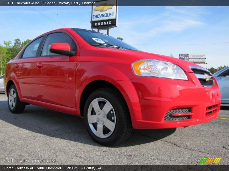 Victory Red / Charcoal 2011 Chevrolet Aveo LT Sedan