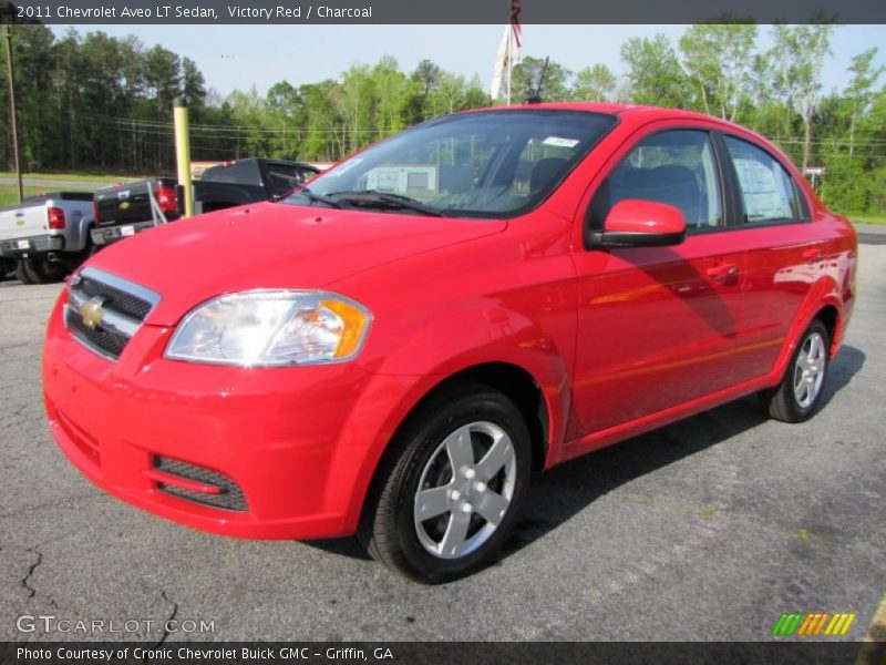 Victory Red / Charcoal 2011 Chevrolet Aveo LT Sedan