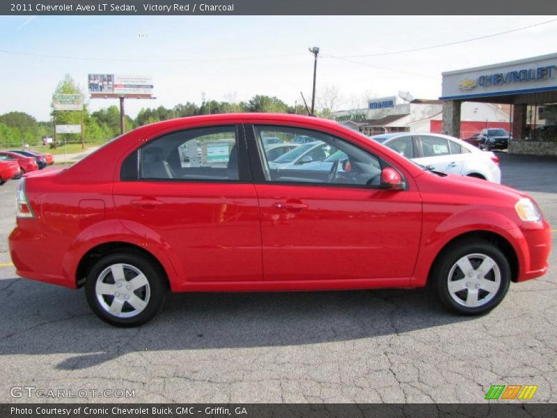 Victory Red / Charcoal 2011 Chevrolet Aveo LT Sedan