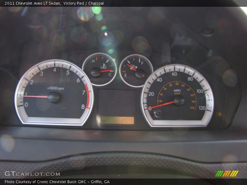 Victory Red / Charcoal 2011 Chevrolet Aveo LT Sedan