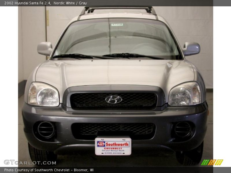 Nordic White / Gray 2002 Hyundai Santa Fe 2.4