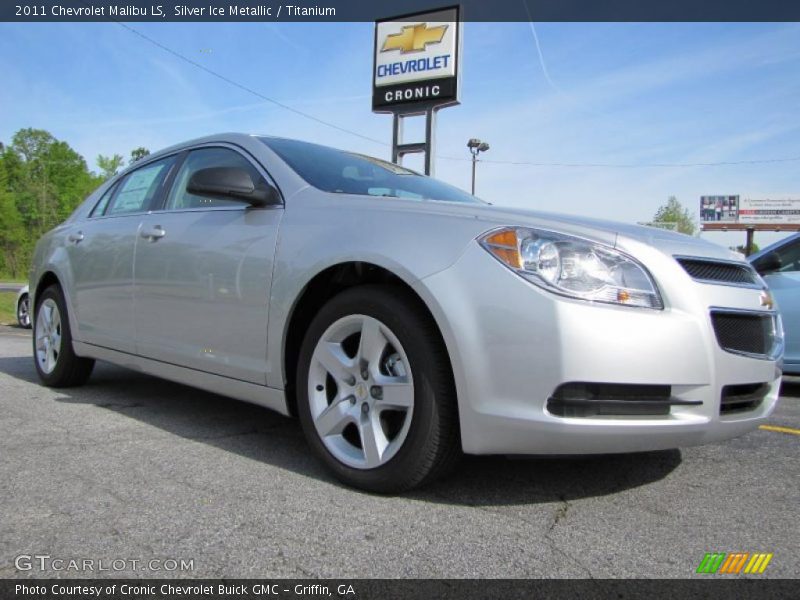 Silver Ice Metallic / Titanium 2011 Chevrolet Malibu LS