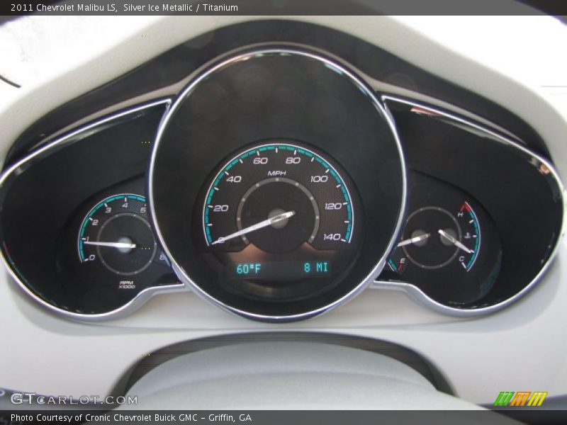 Silver Ice Metallic / Titanium 2011 Chevrolet Malibu LS