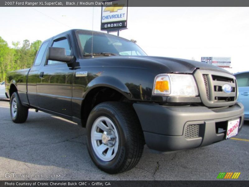 Black / Medium Dark Flint 2007 Ford Ranger XL SuperCab