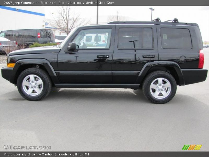 Black Clearcoat / Medium Slate Gray 2007 Jeep Commander Sport 4x4