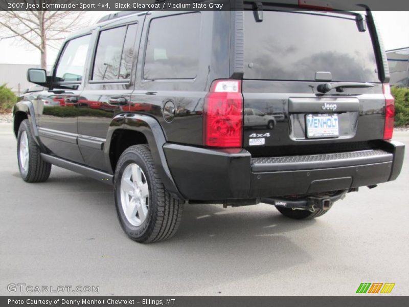 Black Clearcoat / Medium Slate Gray 2007 Jeep Commander Sport 4x4