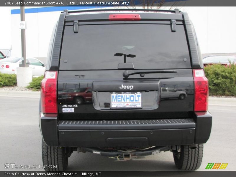 Black Clearcoat / Medium Slate Gray 2007 Jeep Commander Sport 4x4
