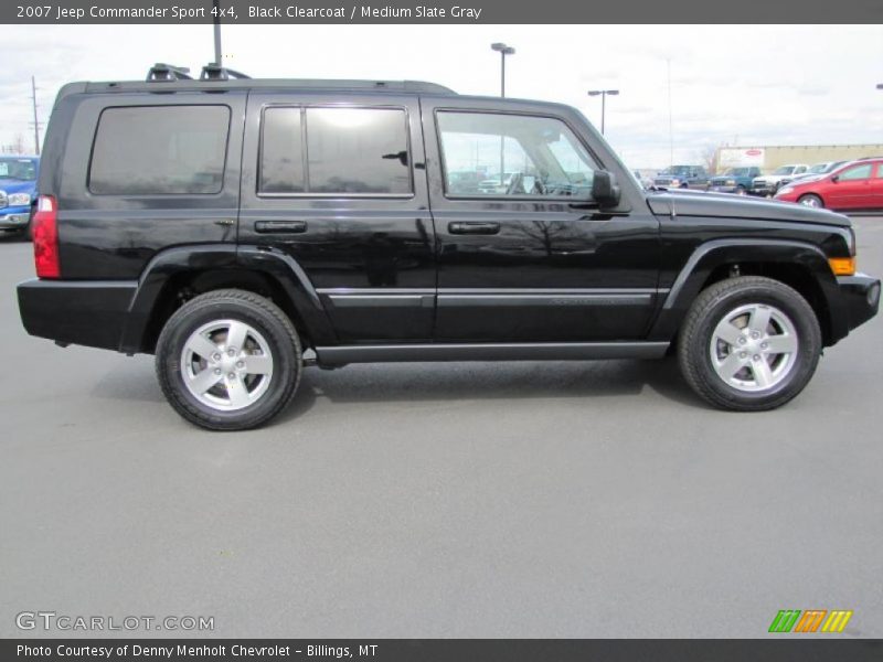 Black Clearcoat / Medium Slate Gray 2007 Jeep Commander Sport 4x4