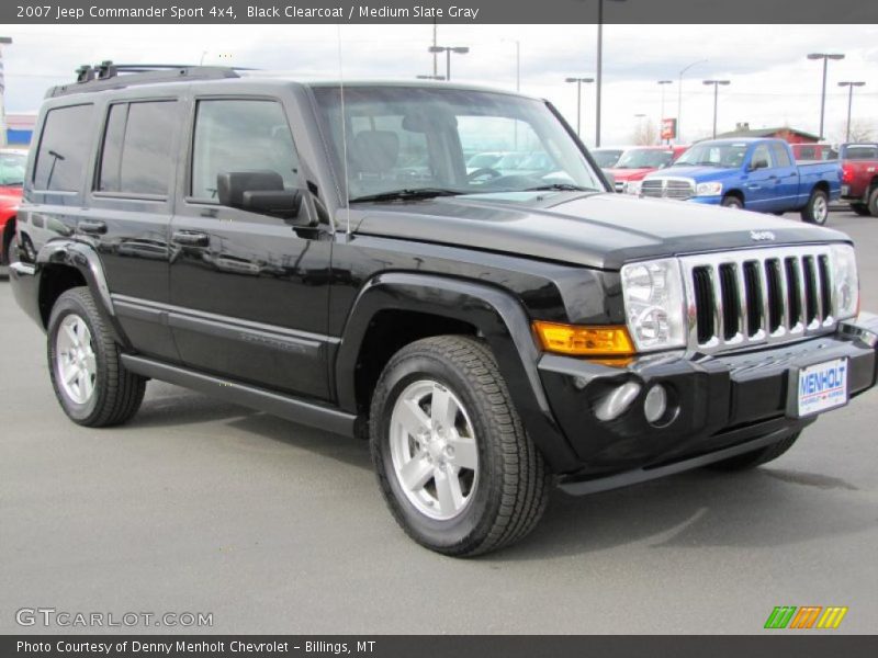 Black Clearcoat / Medium Slate Gray 2007 Jeep Commander Sport 4x4