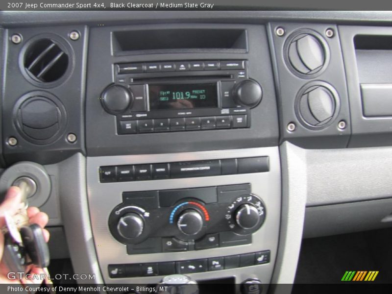 Black Clearcoat / Medium Slate Gray 2007 Jeep Commander Sport 4x4