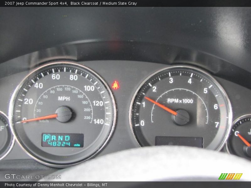 Black Clearcoat / Medium Slate Gray 2007 Jeep Commander Sport 4x4