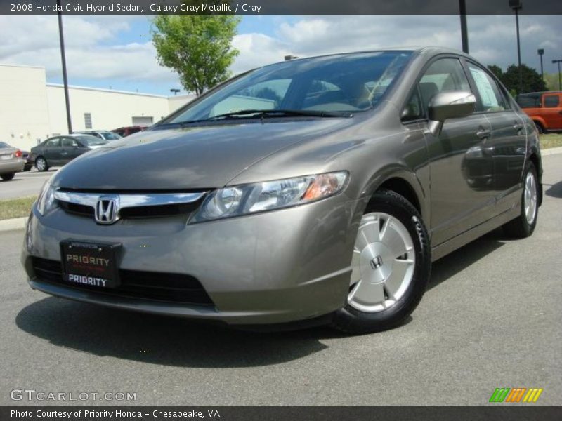 Galaxy Gray Metallic / Gray 2008 Honda Civic Hybrid Sedan