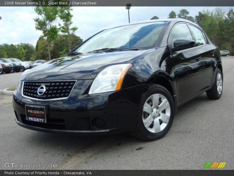 Super Black / Charcoal/Steel 2008 Nissan Sentra 2.0