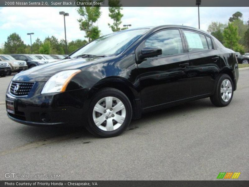Super Black / Charcoal/Steel 2008 Nissan Sentra 2.0
