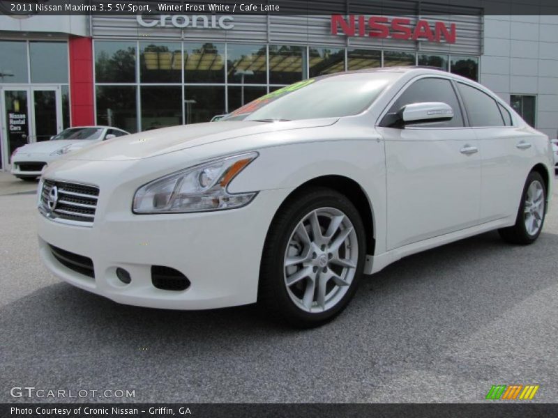 Winter Frost White / Cafe Latte 2011 Nissan Maxima 3.5 SV Sport