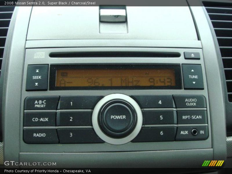 Super Black / Charcoal/Steel 2008 Nissan Sentra 2.0