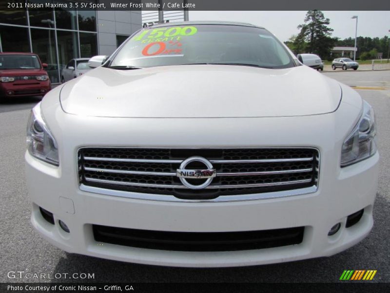 Winter Frost White / Cafe Latte 2011 Nissan Maxima 3.5 SV Sport