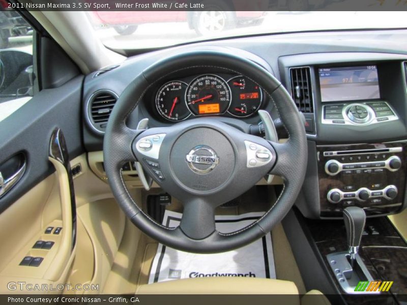 Winter Frost White / Cafe Latte 2011 Nissan Maxima 3.5 SV Sport
