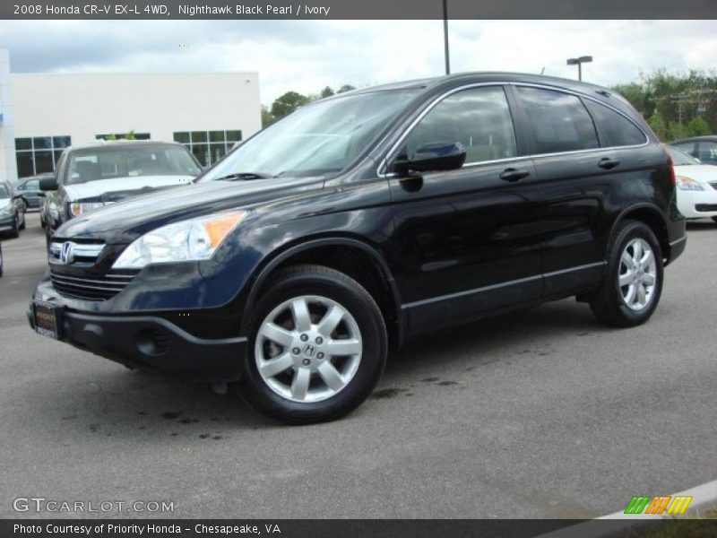 Nighthawk Black Pearl / Ivory 2008 Honda CR-V EX-L 4WD