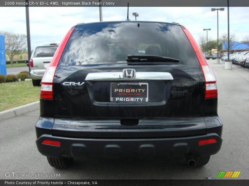 Nighthawk Black Pearl / Ivory 2008 Honda CR-V EX-L 4WD